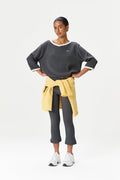 Model is 5'9" and wears a size S.