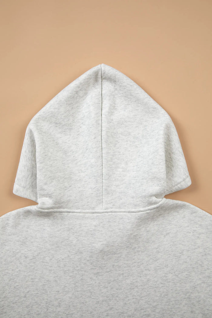 Patchwork Camo Long Sleeve Hoodie – Light Grey