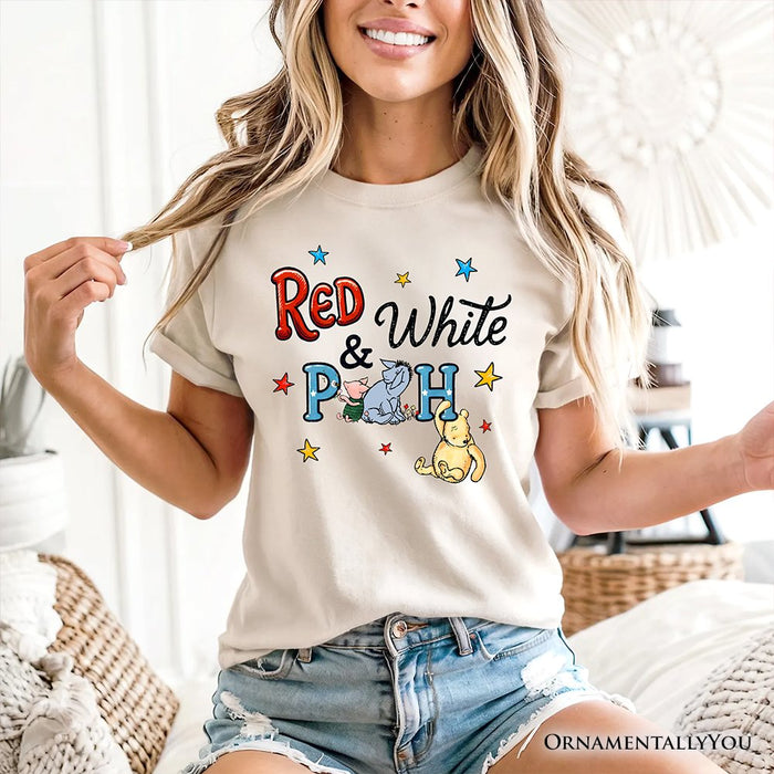 Patriotic 4th of July Red White & Proud T-Shirt, 1926 A.A. Milne Cute Winnie-the-Pooh USA Tee T-Shirts OrnamentallyYou