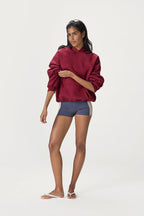 Petite Seekers Classic Hoodie in Burgundy