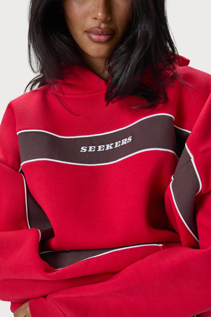 Petite Seekers Speedway Hoodie in Red