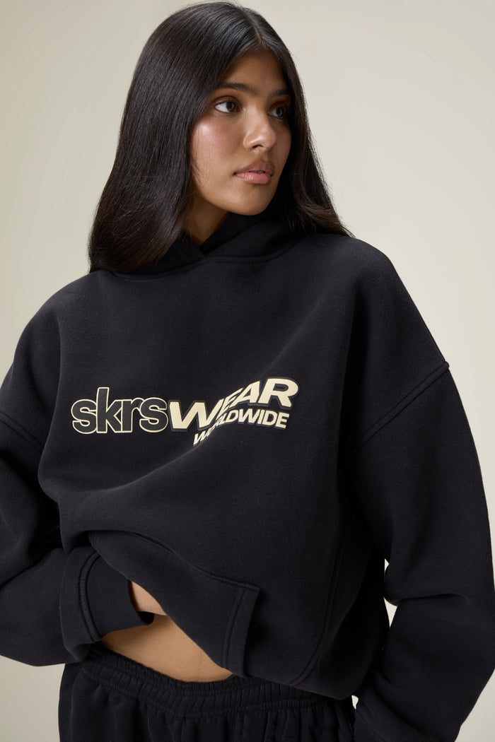 Petite Seekers Wear Hoodie in Washed Black