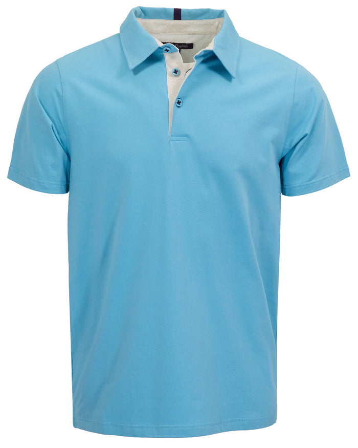 PIETRO TEAL MENS KNIT POLO