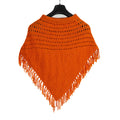Poncho &  Shrugs |Tomato Cream| For Women's | 100% Premium Wool - Mojopanda Organic  Store