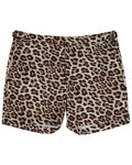 POOL LEOPARD BROWN MENS TAILORED SWIM SHORT
