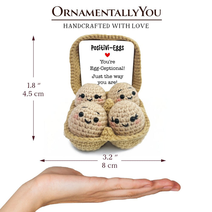 Positivity Eggs Crochet Support Doll, Encouragement Gift for Children and Adults Crochet Toys OrnamentallyYou