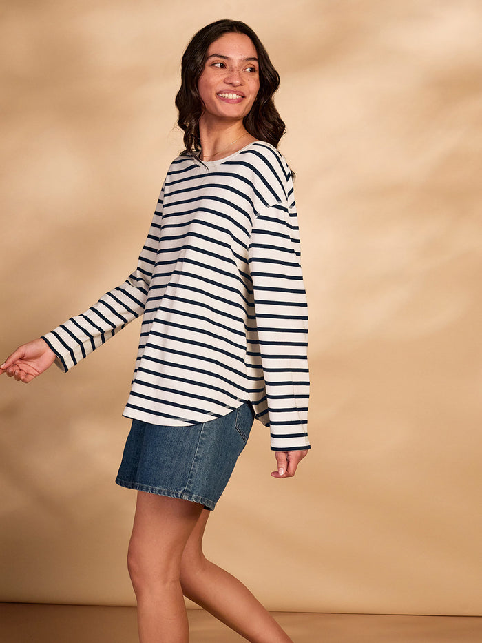 Premium Jersey Button Back Top
