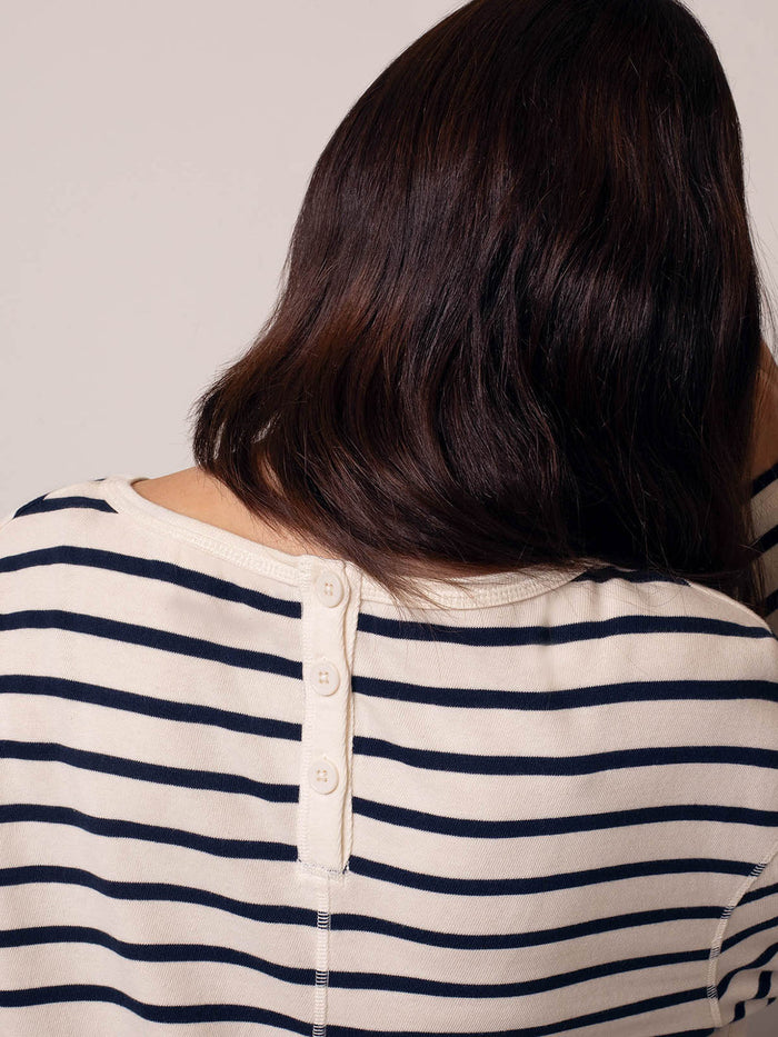 Premium Jersey Button Back Top