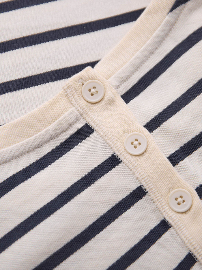 Premium Jersey Button Back Top