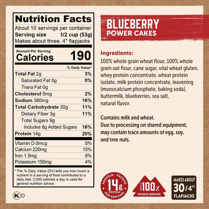Kodiak Power Cakes Blueberry - 18 oz imagen 2 #sabor_Blueberry - 18 oz