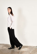 Pull col V cachemire écru femme - HANA 1