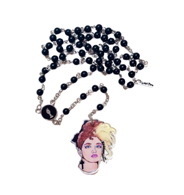 Queen Of Pop Rosary Necklace