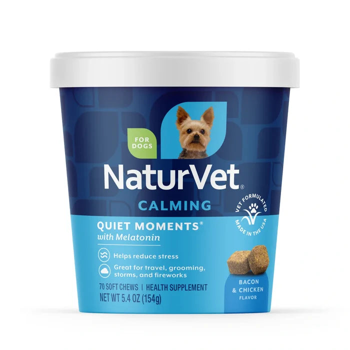 Quiet Moments Calming Aid for dogs- with Mealtonin