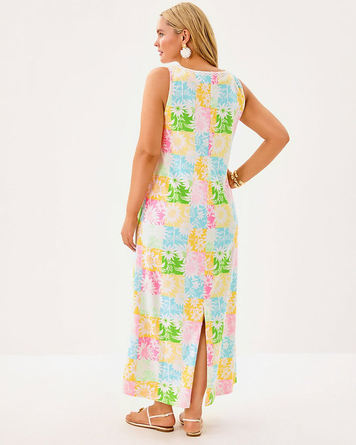 Raina Maxi Dress - Multi Via Sunny Sunflowers