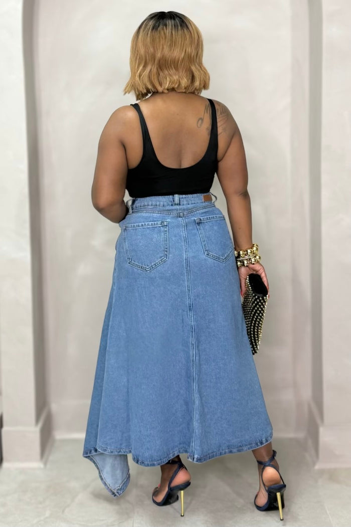 Randy Desert Drama Denim Skirt