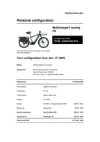 Riese and Muller Multicharger3 Touring HS - passenger kit - 51cm Petrol