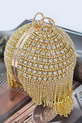 Royal.....Big Stone Studded Round Clutch Purse H&D Accessories