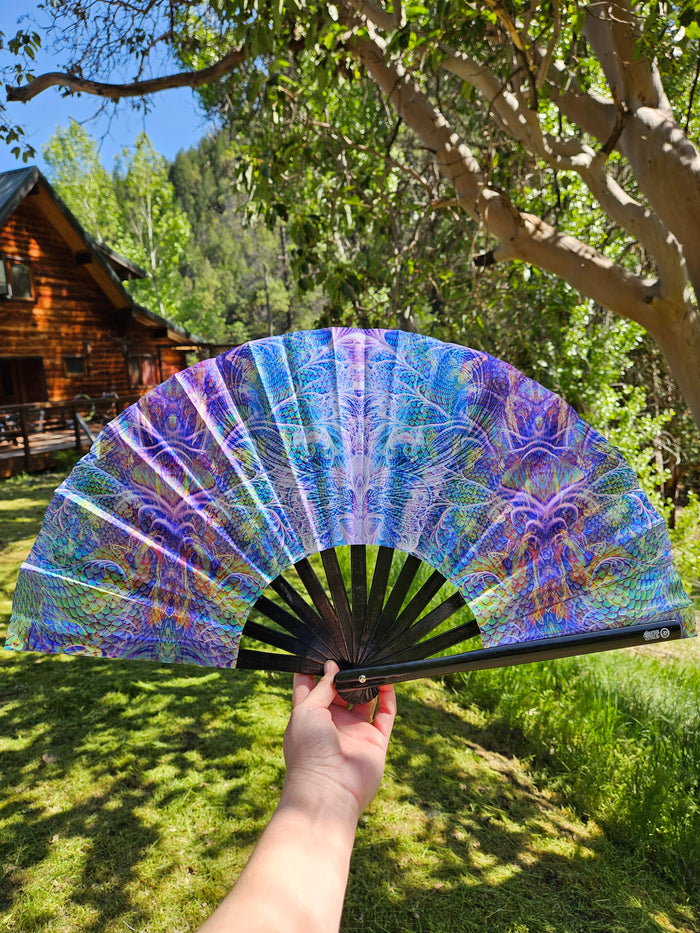 Saphira UV Reactive Hand Fan