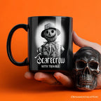 Scarecrow Spooky Portrait Personalized Mug Horror Villain Theme Halloween Gift with Custom Name Personalized Ceramic Mug OrnamentallyYou