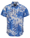SCOTT MONO FLORAL WHITE MENS PRINTED SHIRT