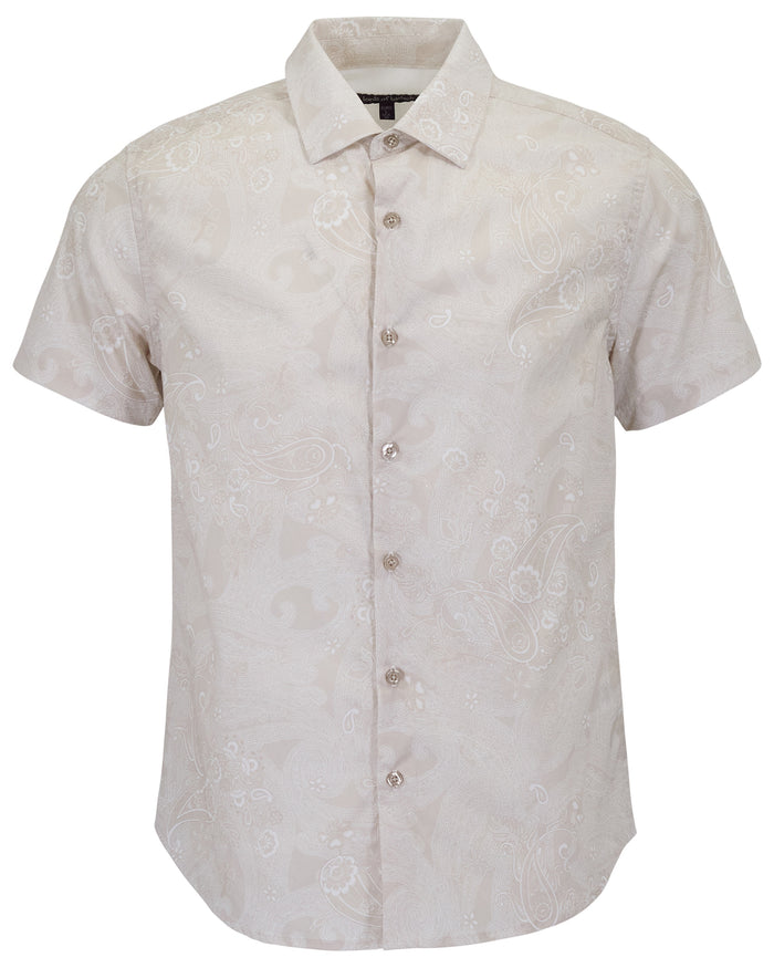 SCOTT PAISLEY EXPLOSION IVORY MENS PRINTED SHIRT
