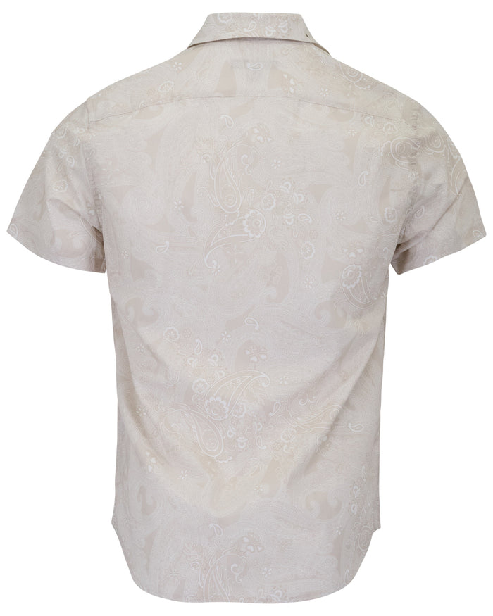 SCOTT PAISLEY EXPLOSION IVORY MENS PRINTED SHIRT