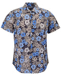 SCOTT TROPICAL MIX BLACK MENS PRINTED SHIRT