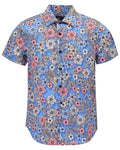 SCOTT TROPICAL MIX ROYAL MENS PRINTED SHIRT