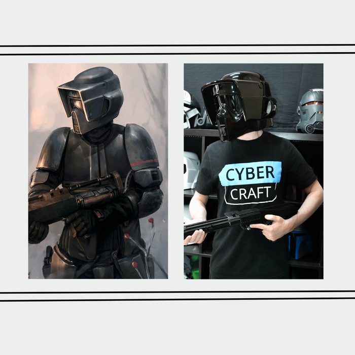 Shadow Biker Scout Trooper Helmet from Star Wars / Cosplay Helmet / Star Wars Helmet Cyber Craft
