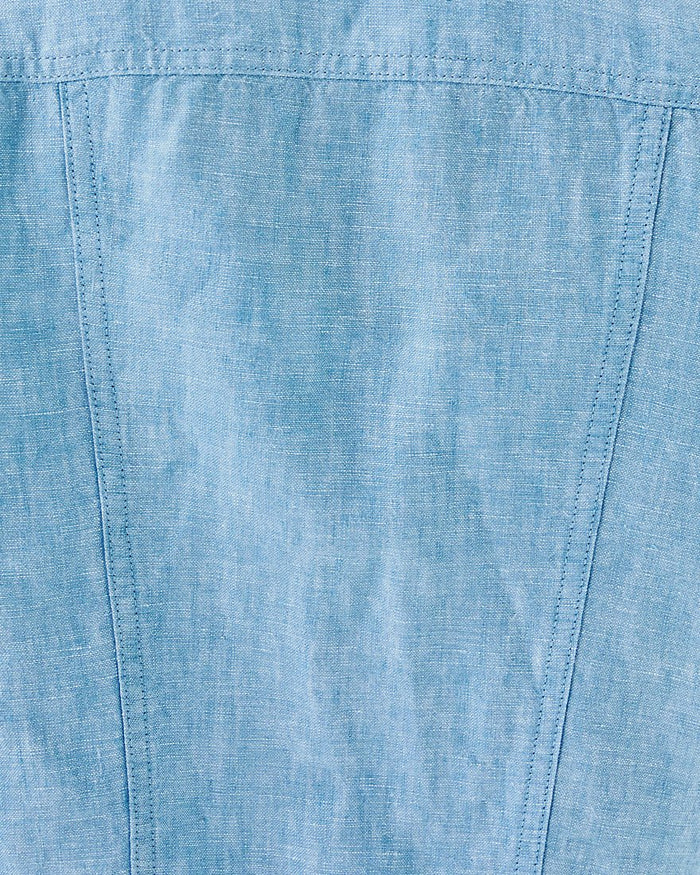 Seaspray Linen Jacket - Blue Peri X Resort White