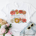 Seeds of Love Mama Floral T-Shirt, White, Natural and Black Retro Tee for Sentimental Mothers T-Shirts OrnamentallyYou White XS