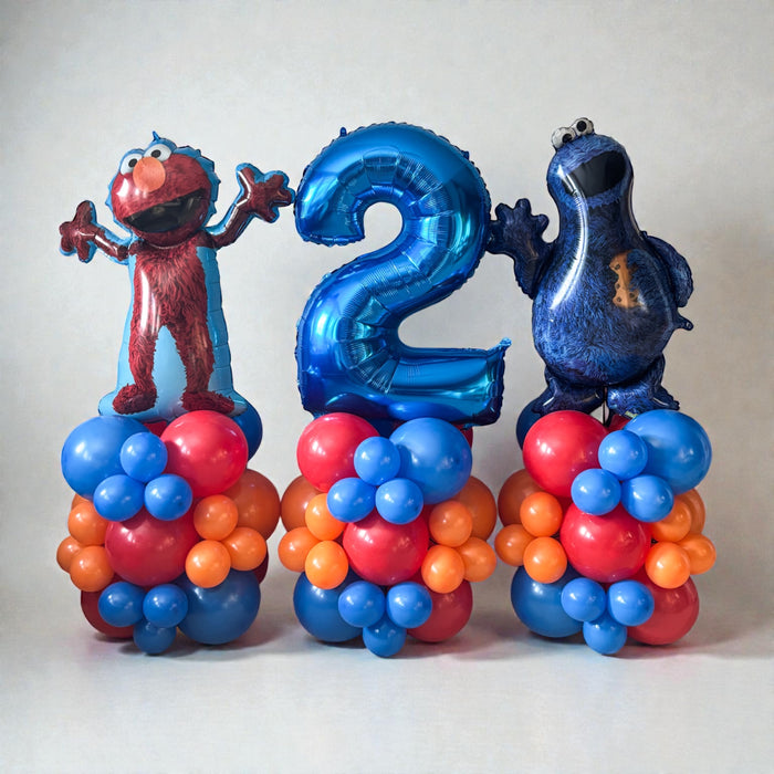 Sesame Street Themed Balloon Towers - with Licensed Foil Balloons