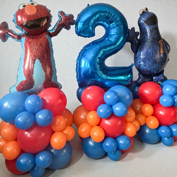 Sesame Street Themed Balloon Tower Set - with Licensed Foil Balloons