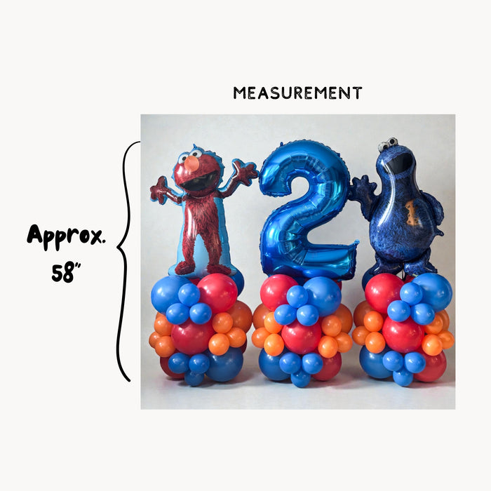Sesame Street Themed Balloon Tower Set - with Licensed Foil Balloons