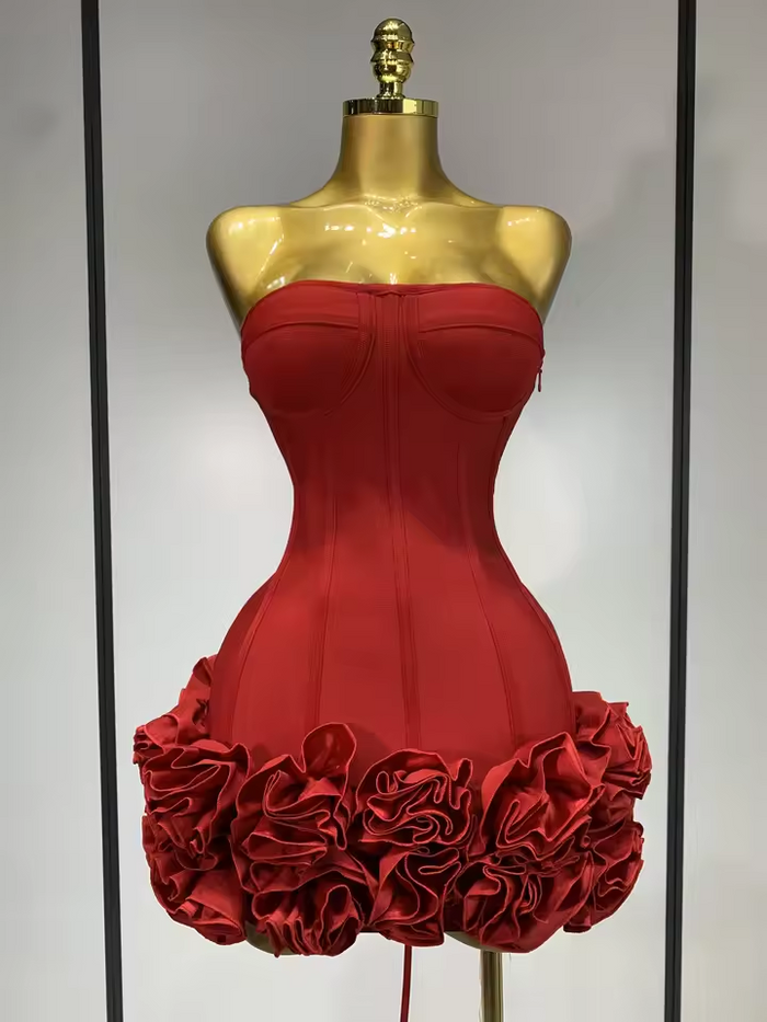 Sexy Red Short Prom Dress For Black Girl Mini Cocktail Dress Luxury Birthday Party Dress