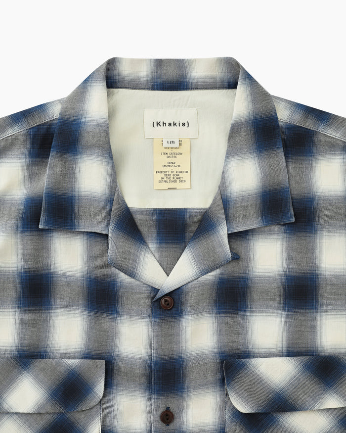 Shadow Plaid S/S Shirt Blue