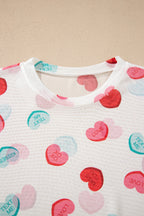 Sheer Mesh Valentine’s Long Sleeve Top