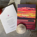 Shimmering Sea - WA Ferry at Sunset Greeting Card - Pine & Moss