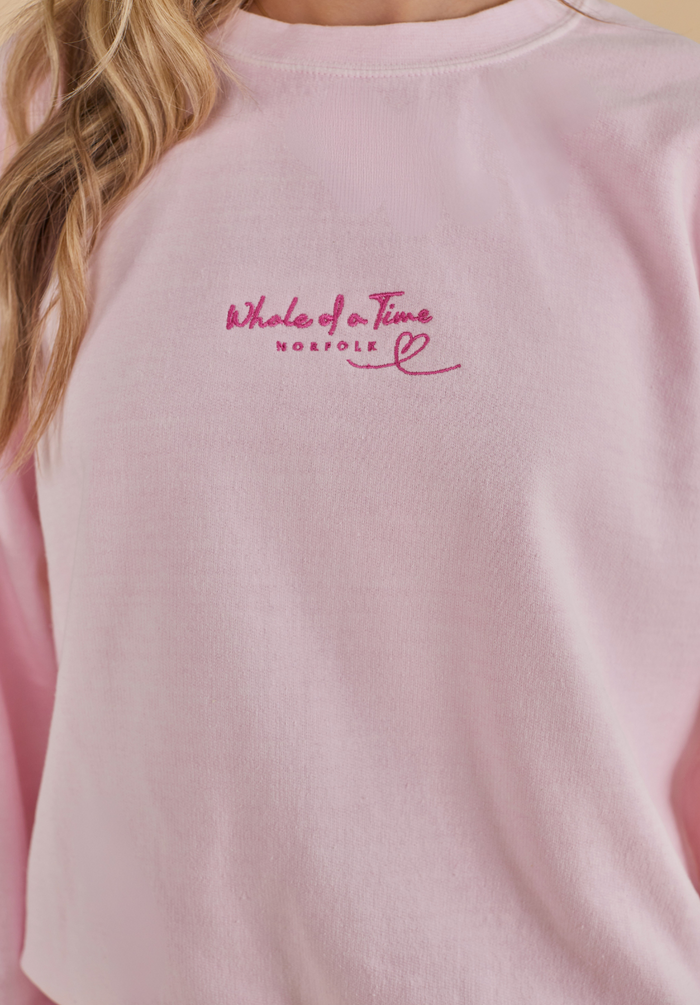 Signature Cupid Sweatshirt - Pink - Whale Of A Time Clothing