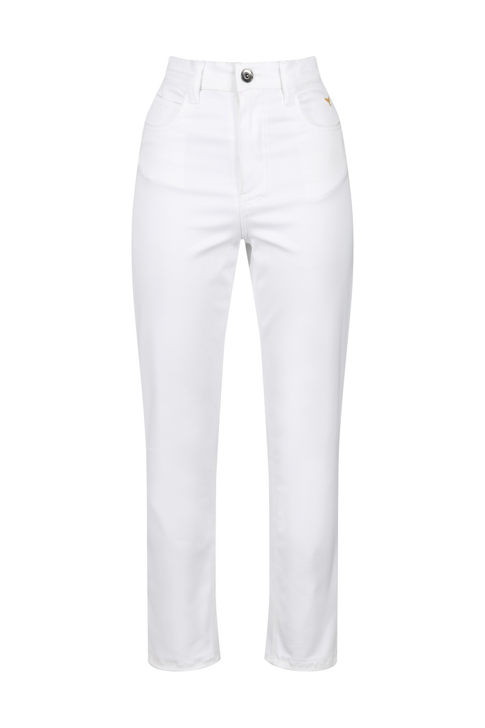 Women's Signature Mom Jeans - Ecru - Whale Of A Time Clothing