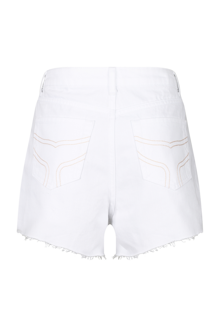Signature Denim Shorts - White - Whale Of A Time Clothing