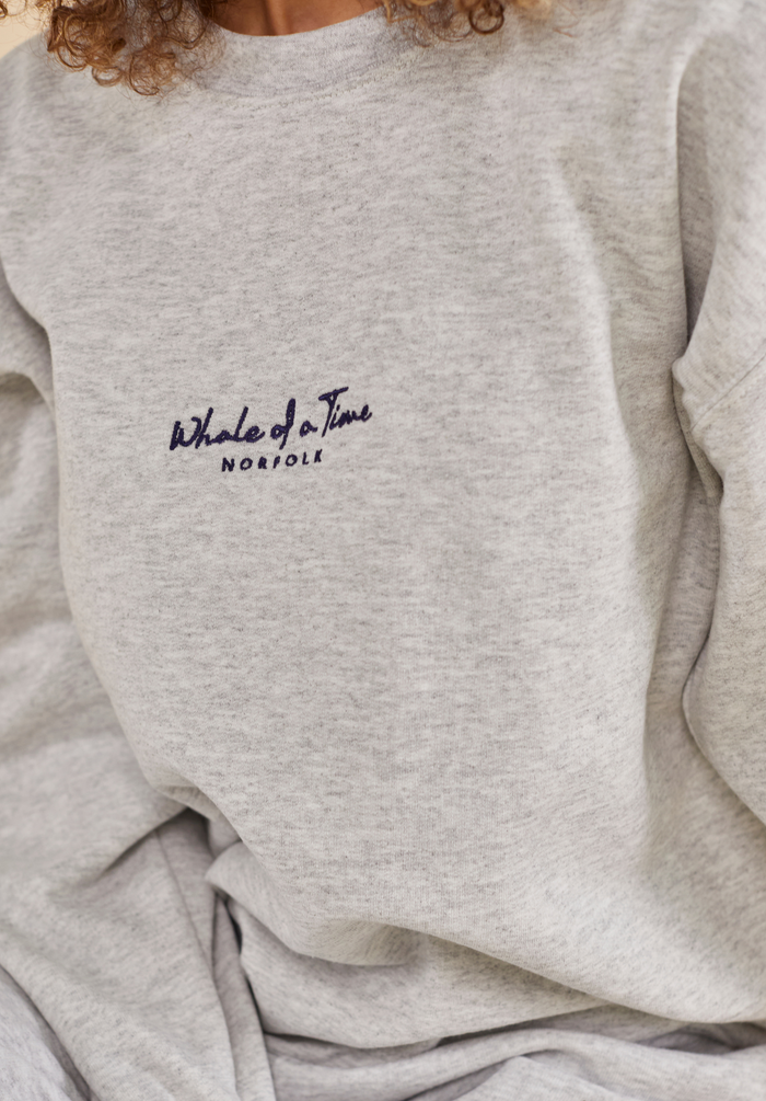 Signature Women's Sweatshirt - Light Grey - Whale Of A Time Clothing