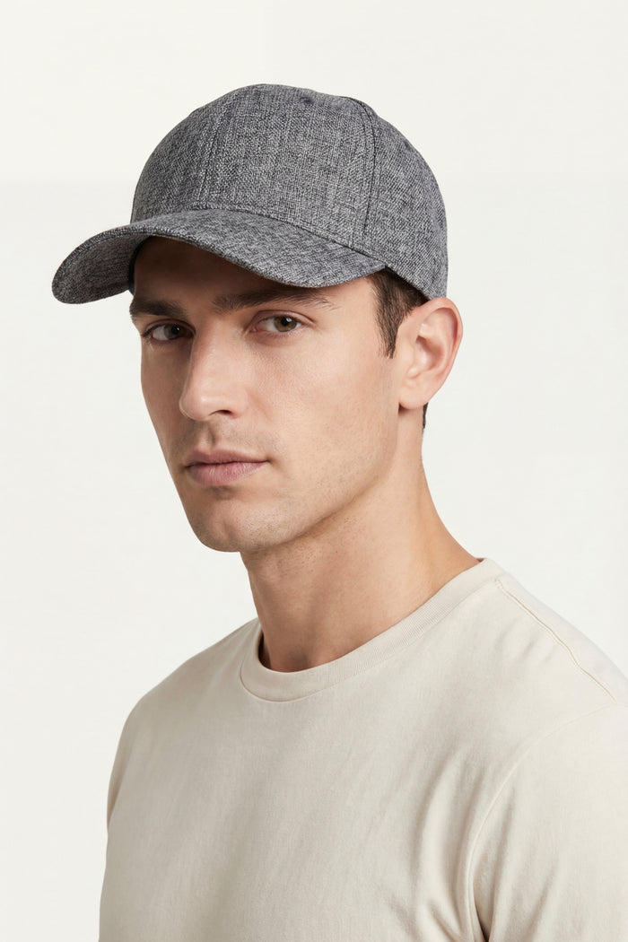 Silano Linen Cap Grey