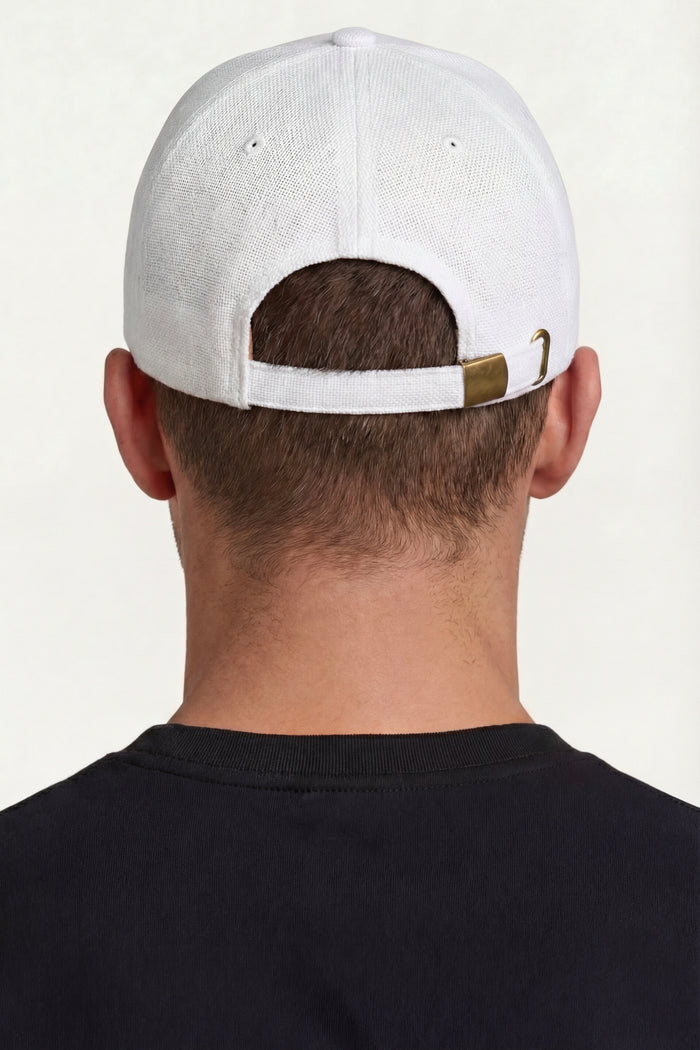 Silano Linen Cap White