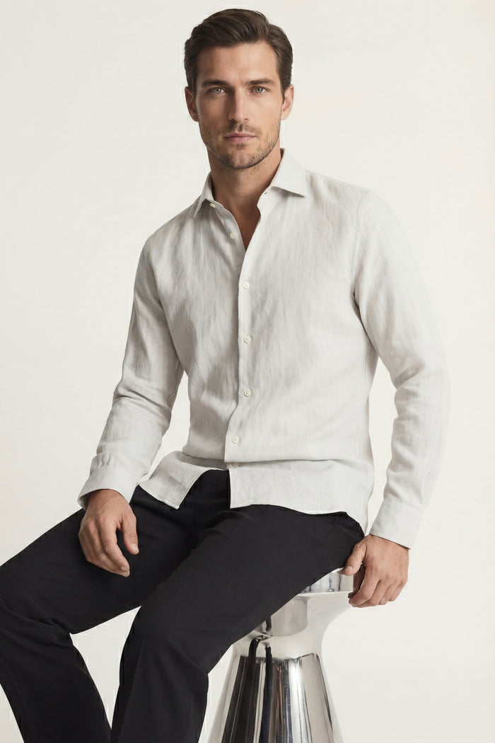 Silano Linen Shirt White
