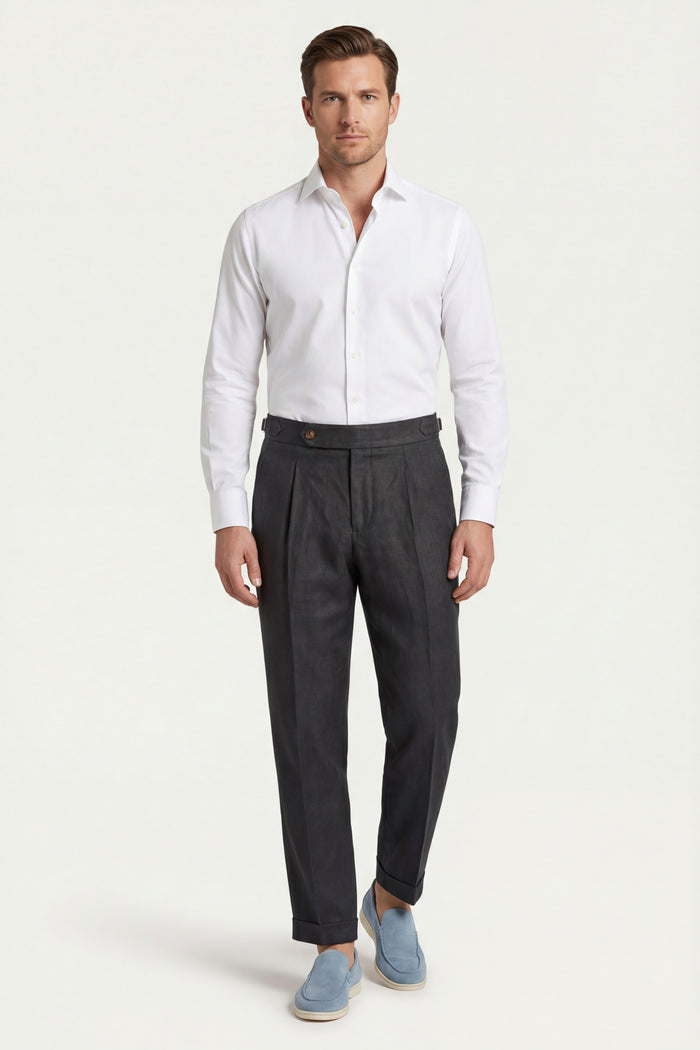 Silano Pleated Trousers Black