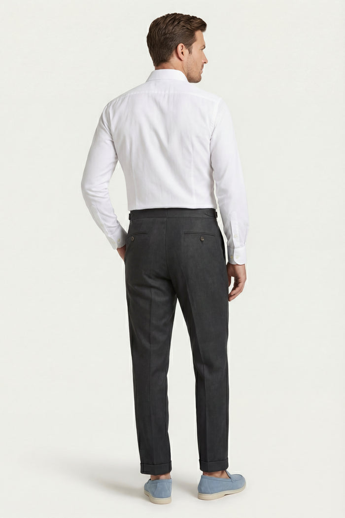 Silano Pleated Trousers Black
