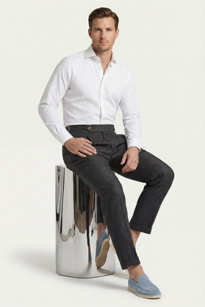 Silano Pleated Trousers Black