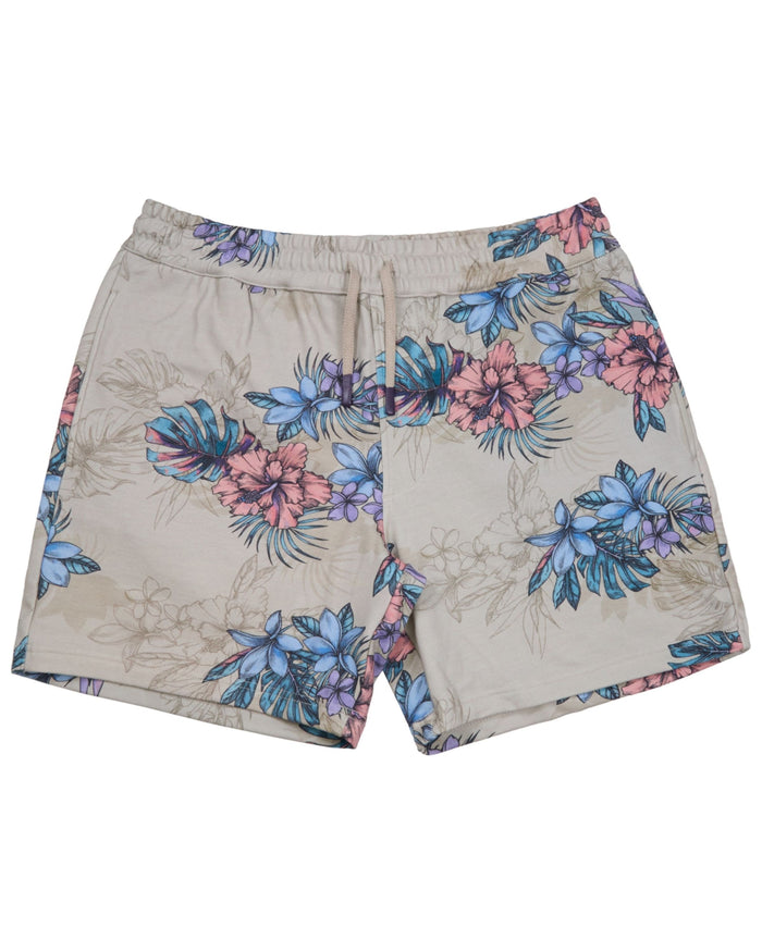 SILUS EXOTIC FLORAL NEUTRAL MENS LOUNGE SHORT