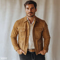 Skyknight Jacket Tan - Nappa Suede